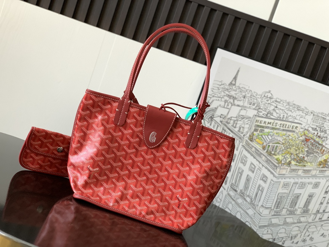 Anjou Mini Reversible Tote Bag In Red